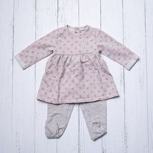 Polka Dot Sparkle Footed Outfit